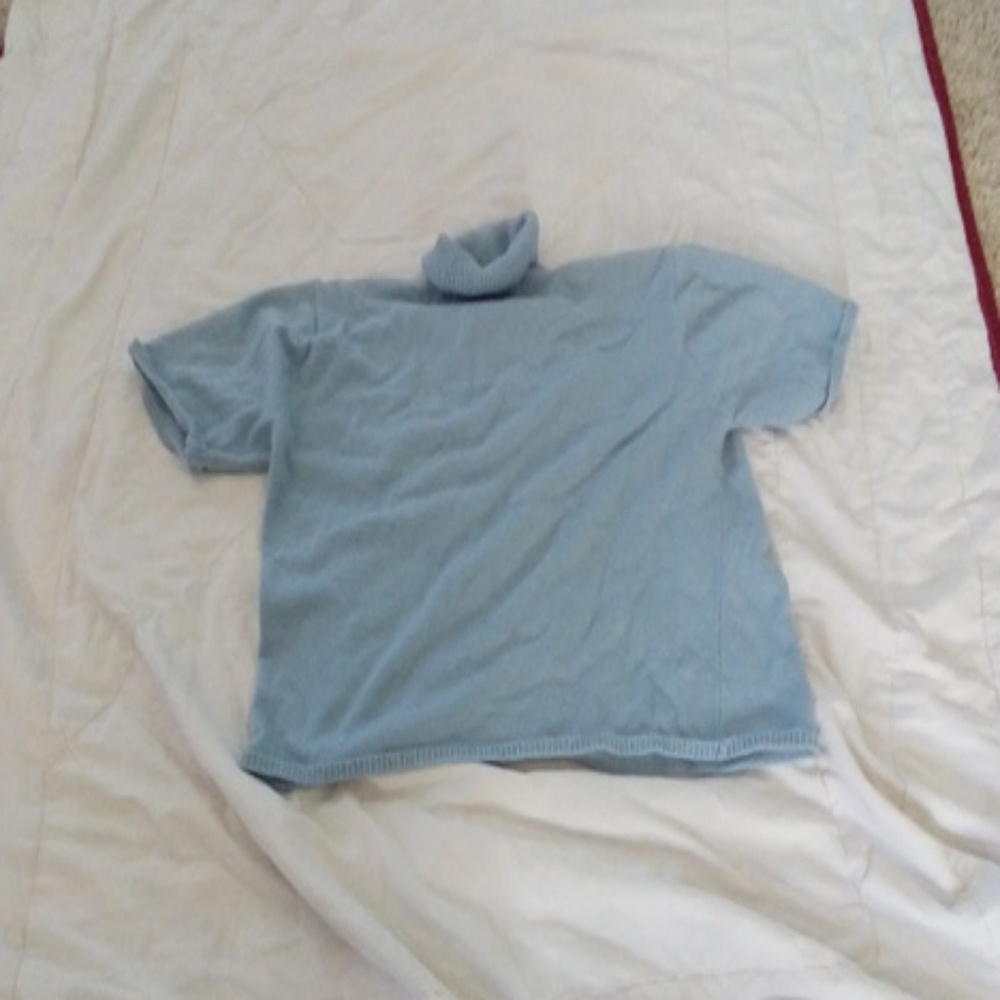 Light blue turtle neck